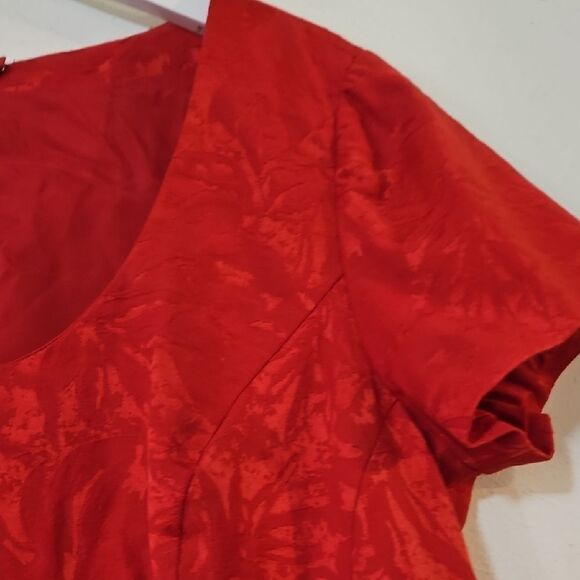 Etcetera Red A-Line Mini Dress for Weddings - Picture 3 of 8